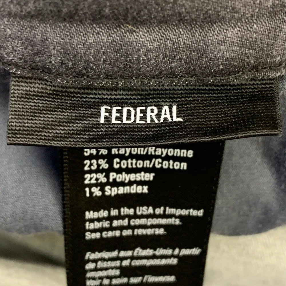 PAIGE Federal Men's 32 Gray Straight Leg Stretch‎ Jeans Made in USA